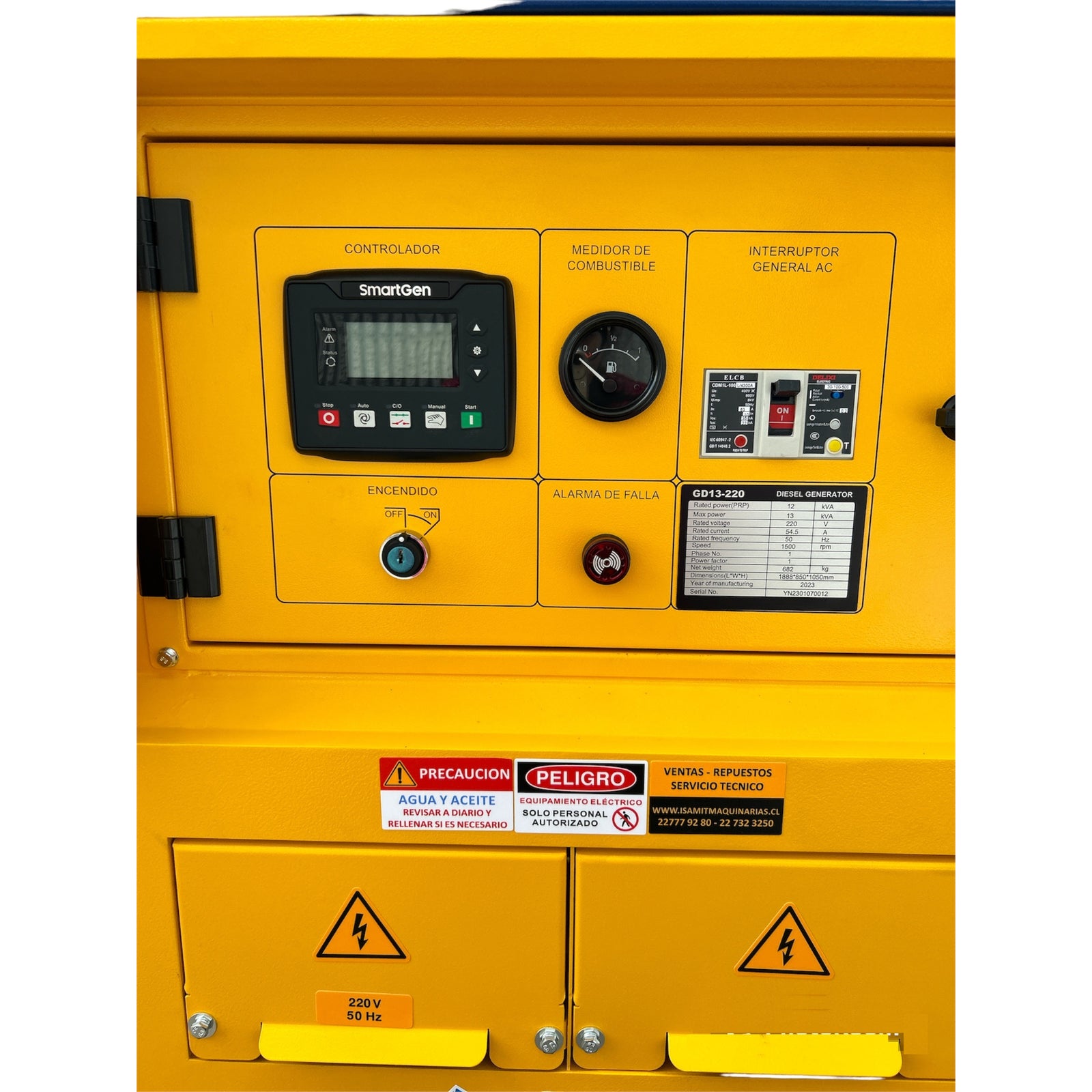 Generador Diesel 13kva Monofásico Refrigerado por Agua con Partida Eléctrica