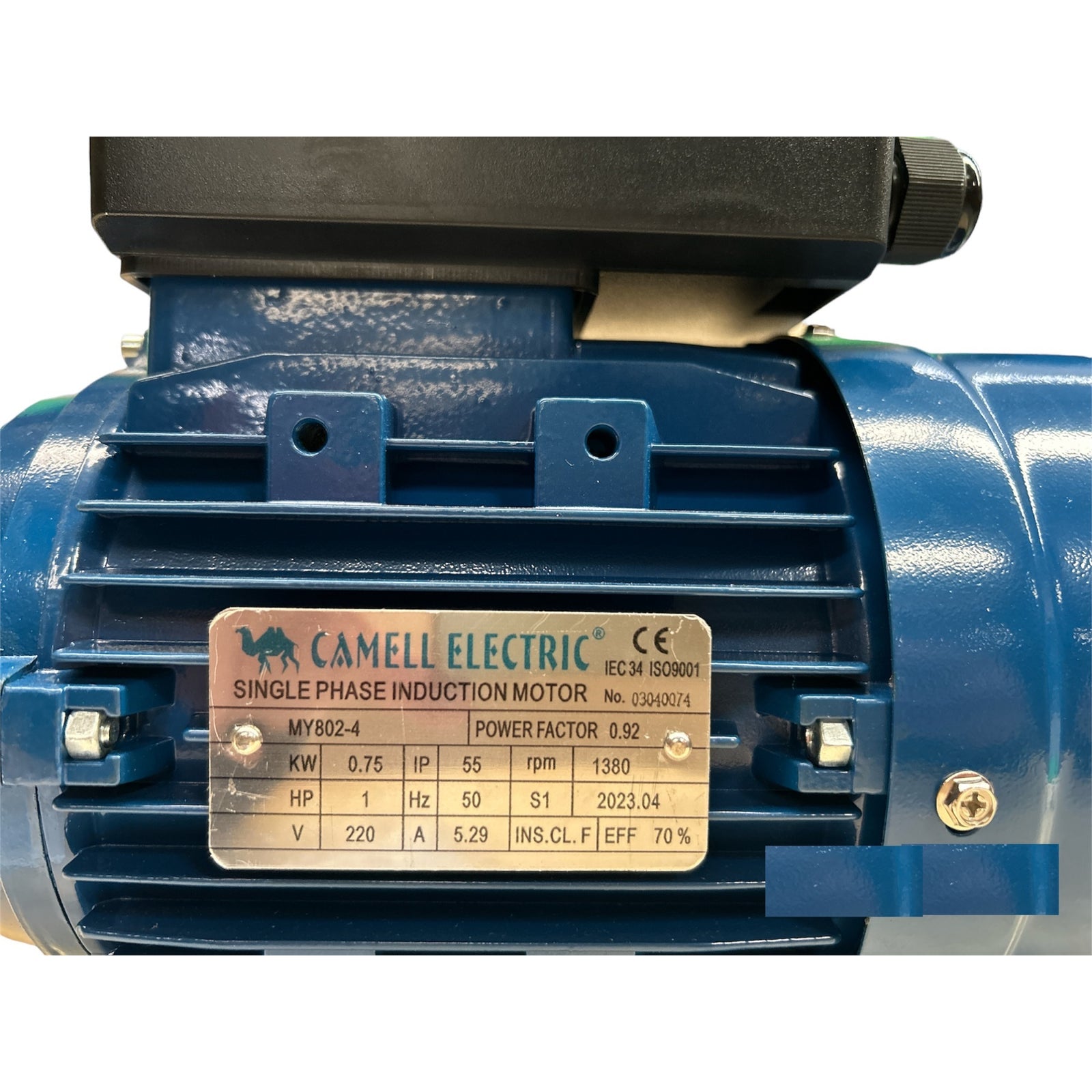Motor Eléctrico Monofásico Camell 1.0HP 1400 RPM Eje 19mm