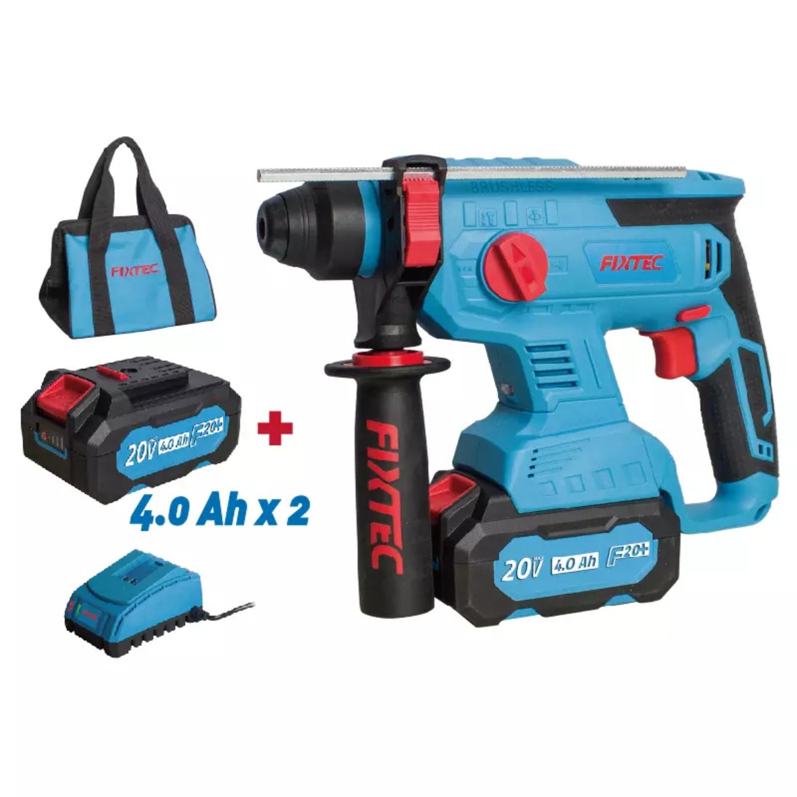 Rotomartillo SDS Plus Inalámbrico 20V Brushless - frontal
