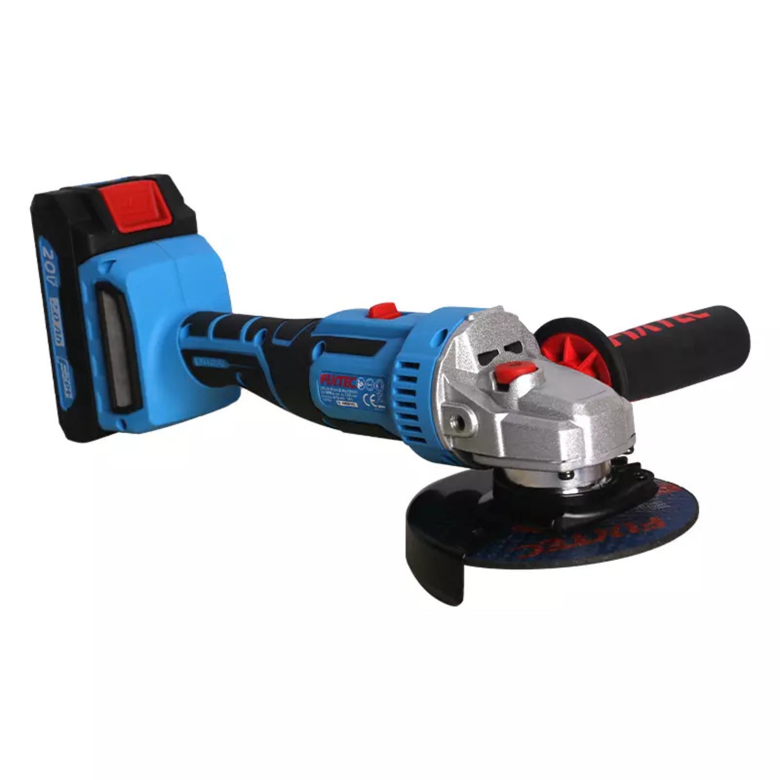 Esmeril Angular Inalámbrico 4.5 pulgadas Fixtec - lateral