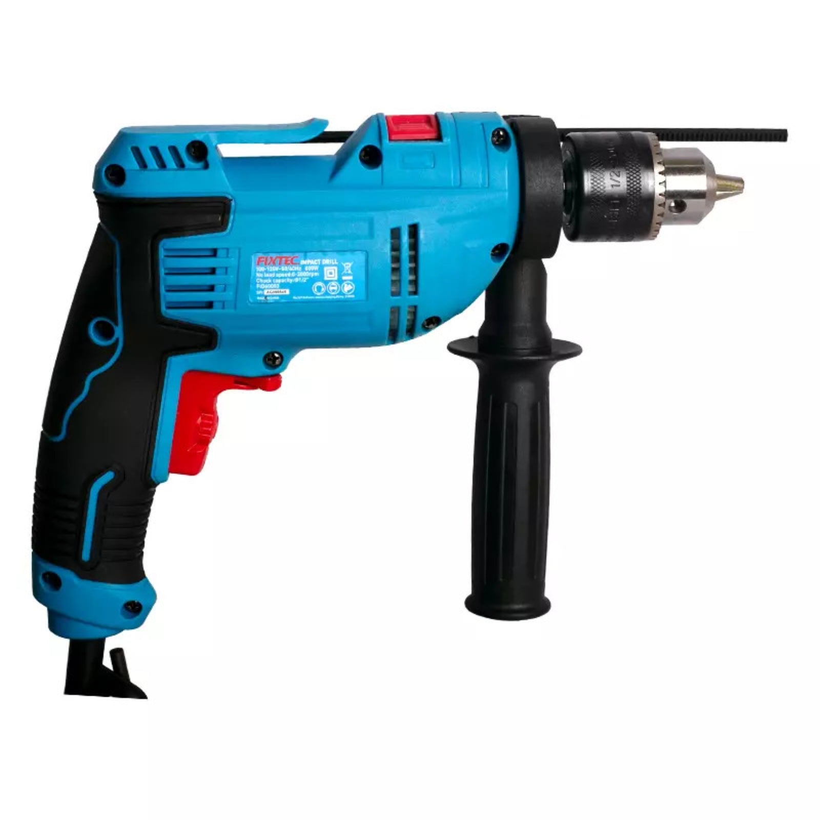 Taladro de Impacto 600W Fixtec FID60003 Mandril - lateral