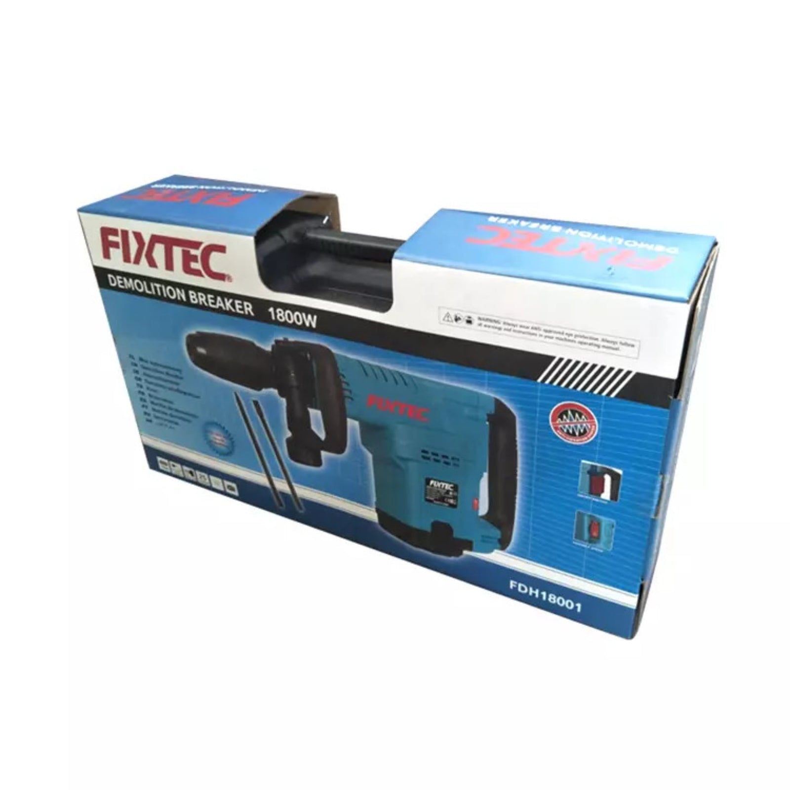 Martillo Demoledor Fixtec FDH18001 10kg 1800W - accesorios