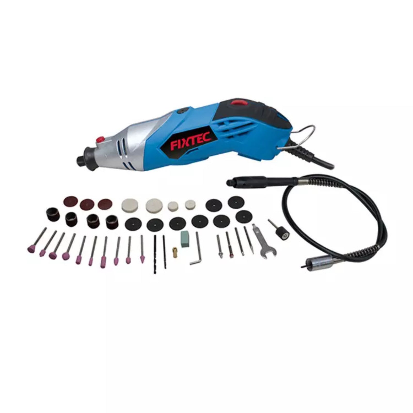 Kit Mini Esmeril Fixtec 170W + 40 Accesorios y - frontal