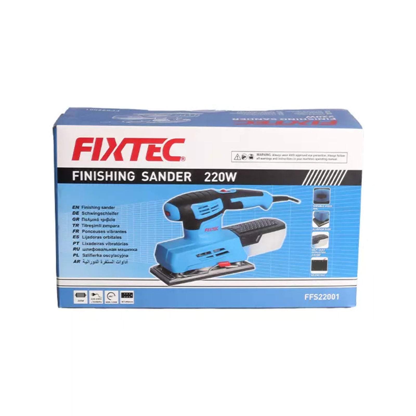 Lijadora Orbital 1/3 Hoja 220W Fixtec FF22001 - posterior