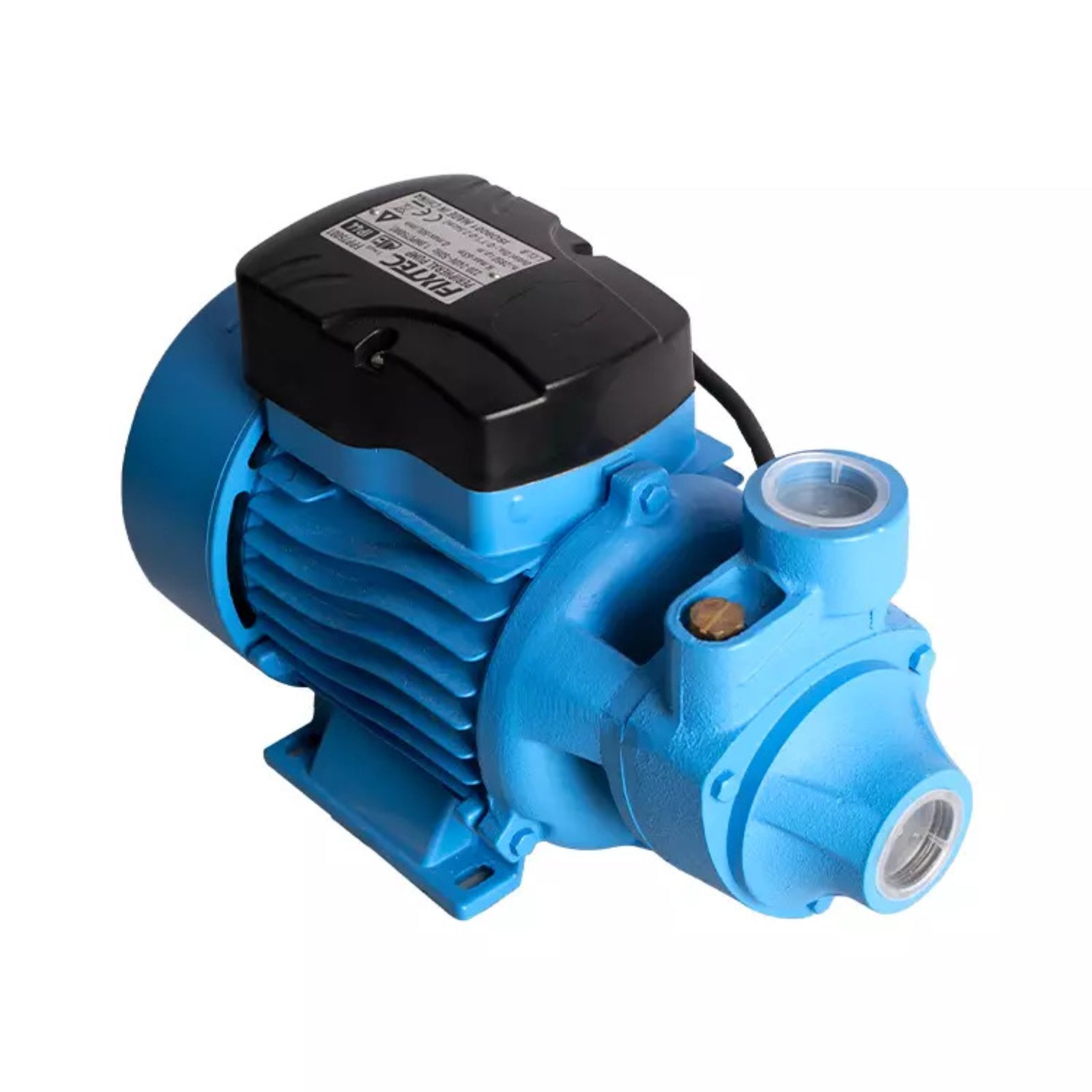 Motobomba de agua periférica Fixtec 1HP 750W elevación 65m succión 8m — Isamit