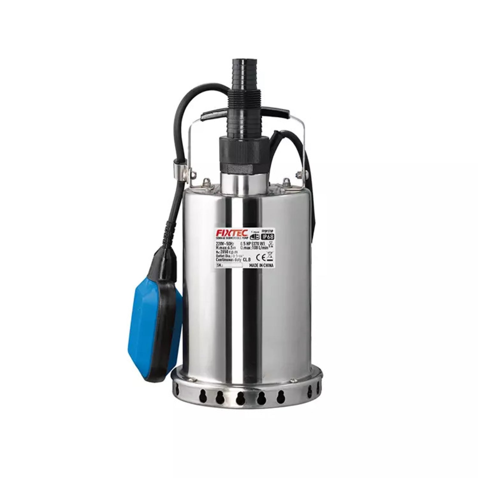 Bomba centrífuga sumergible Fixtec 0.5HP 370W para aguas residuales — Isamit