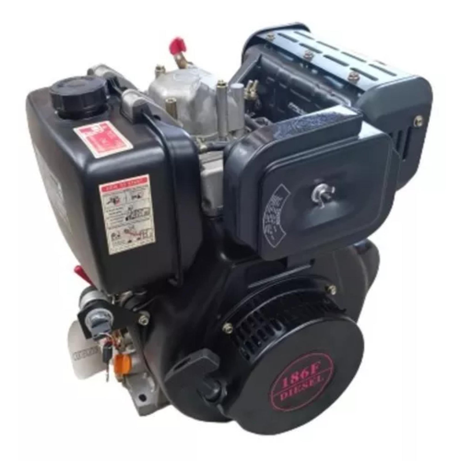 Motor Estacionario Diesel 10HP Camell 186F Eje 25mm Tipo Yanmar Partida Electrica