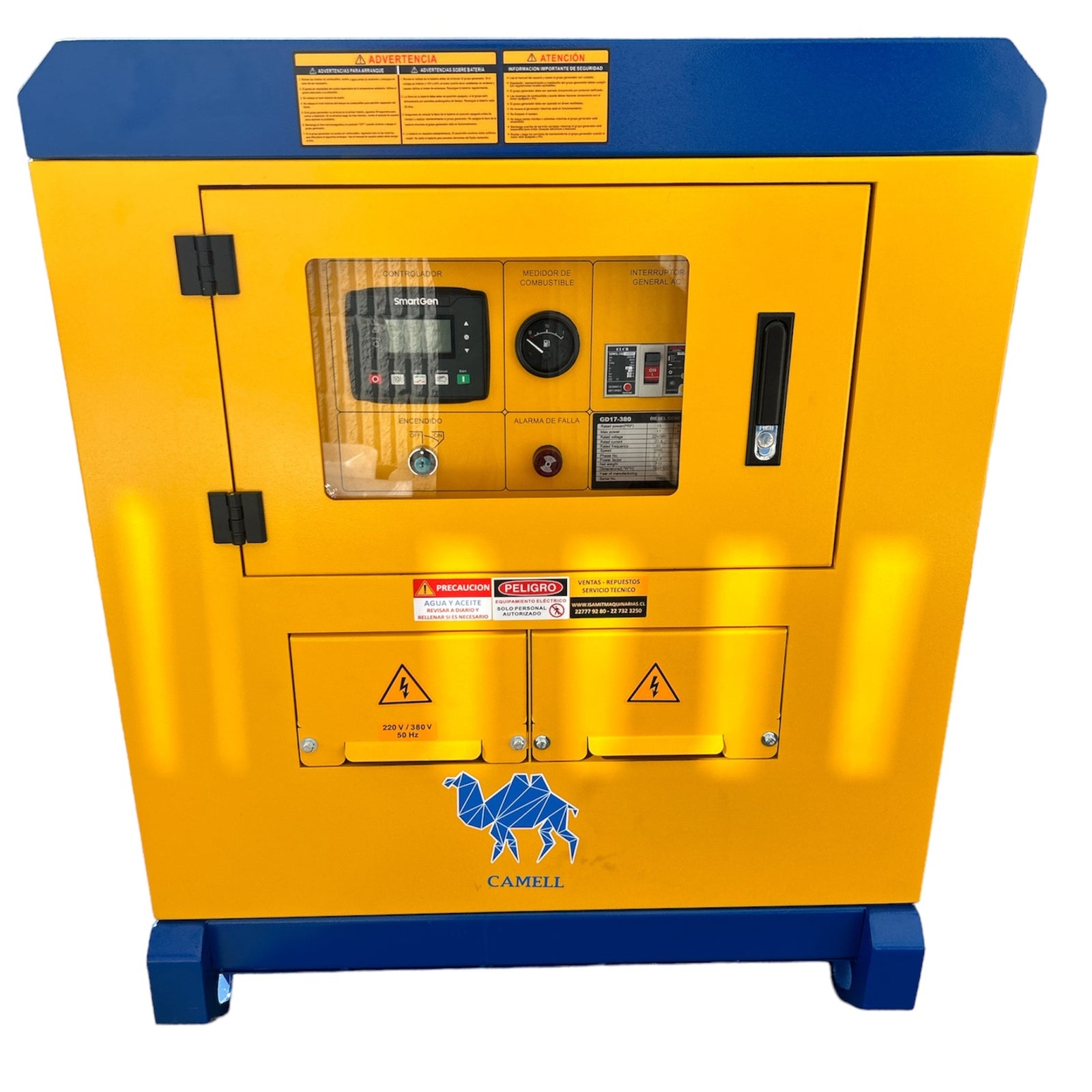 Generador Diesel 17kVA Trifásico 380V Refrigerado por Agua con Partida Eléctrica