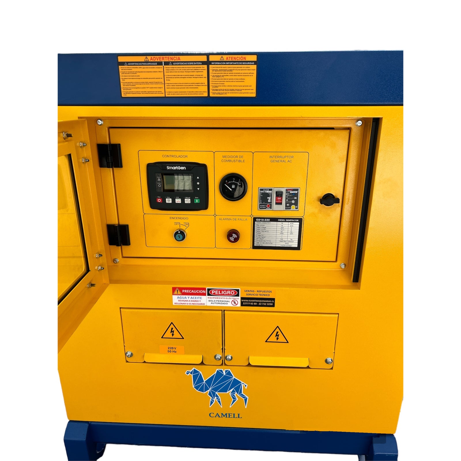 Generador Diesel 18kva Monofásico 230V Refrigerado por Agua con Partida Eléctrica