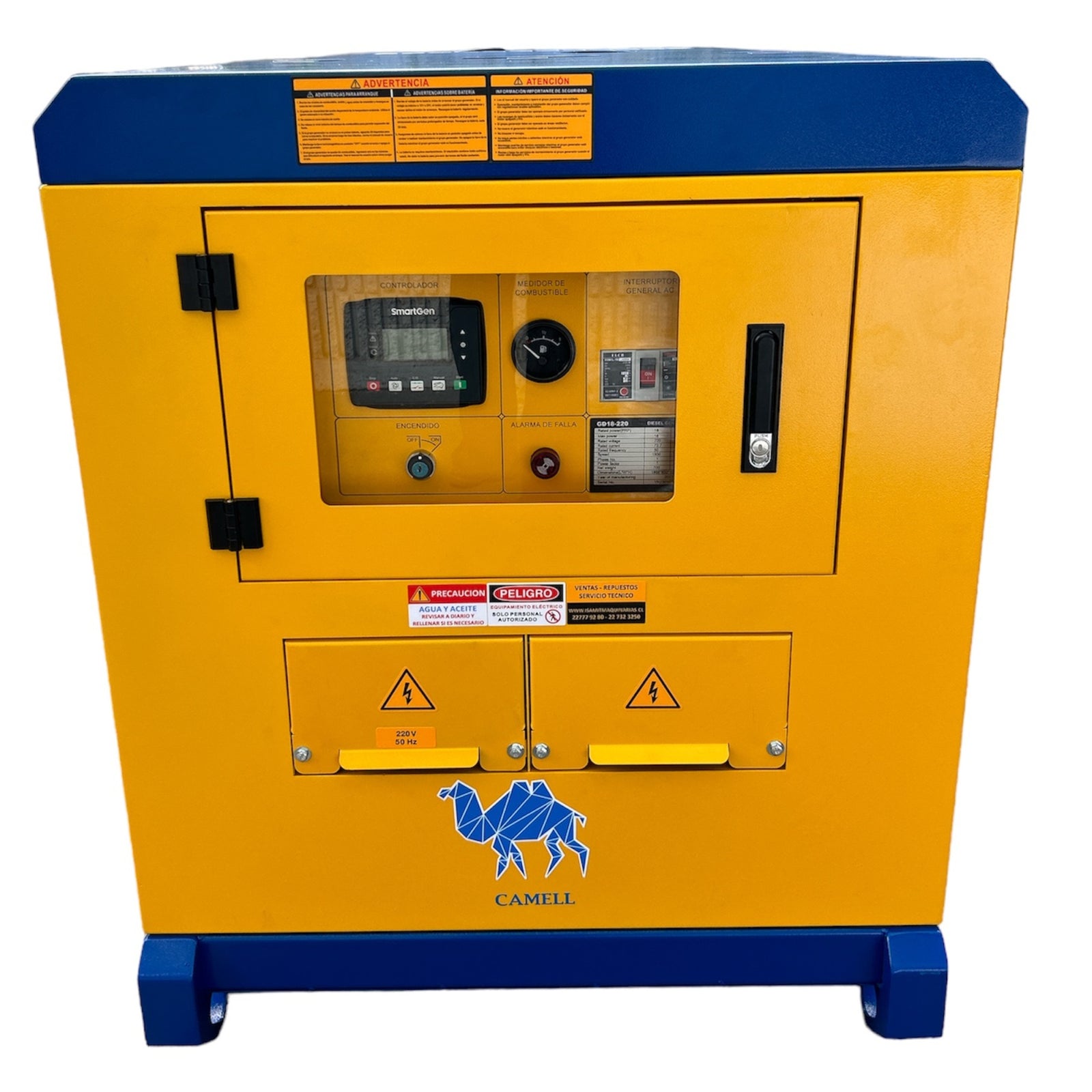 Generador Diesel 18kva Monofásico 230V Refrigerado por Agua con Partida Eléctrica