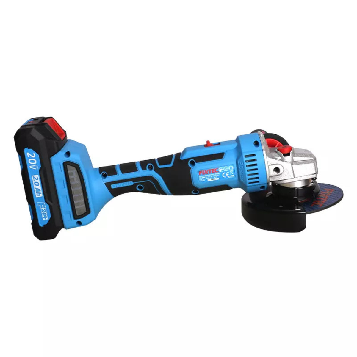 Esmeril Angular Inalámbrico 4.5" Fixtec F20+ Brushless (Sin Carbones)