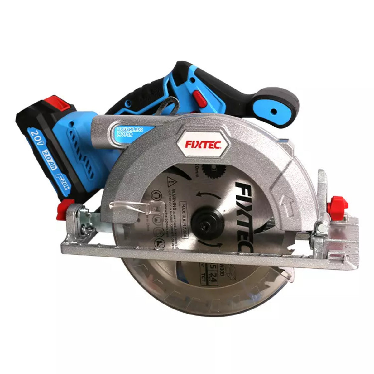 Sierra Circular Inalámbrica 20V Brushless Fixtec F20 Hoja 185mm con Batería 4.0Ah