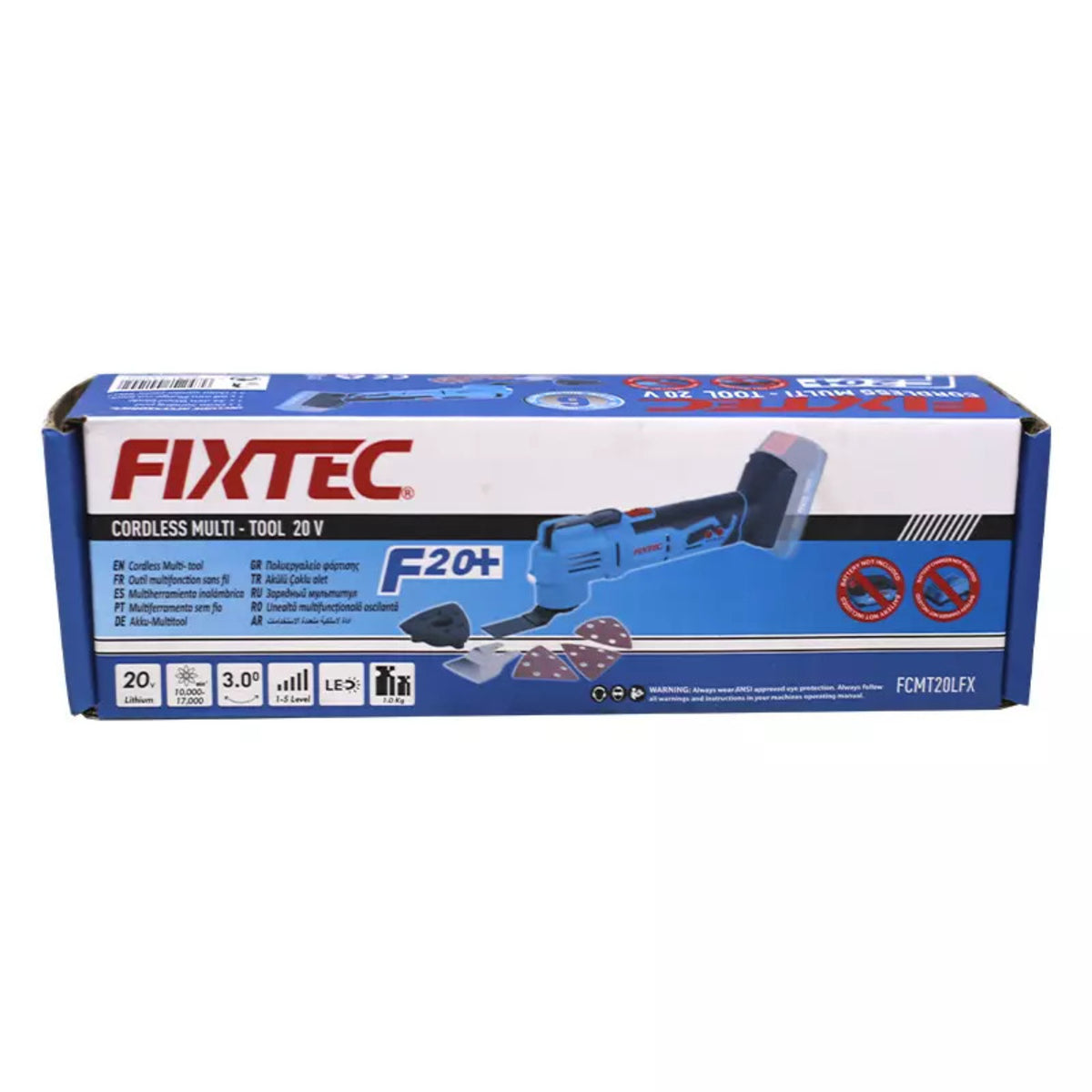 Multiherramienta Oscilante Inalámbrica 20V Fixtec F20+ | Kit con Accesorios