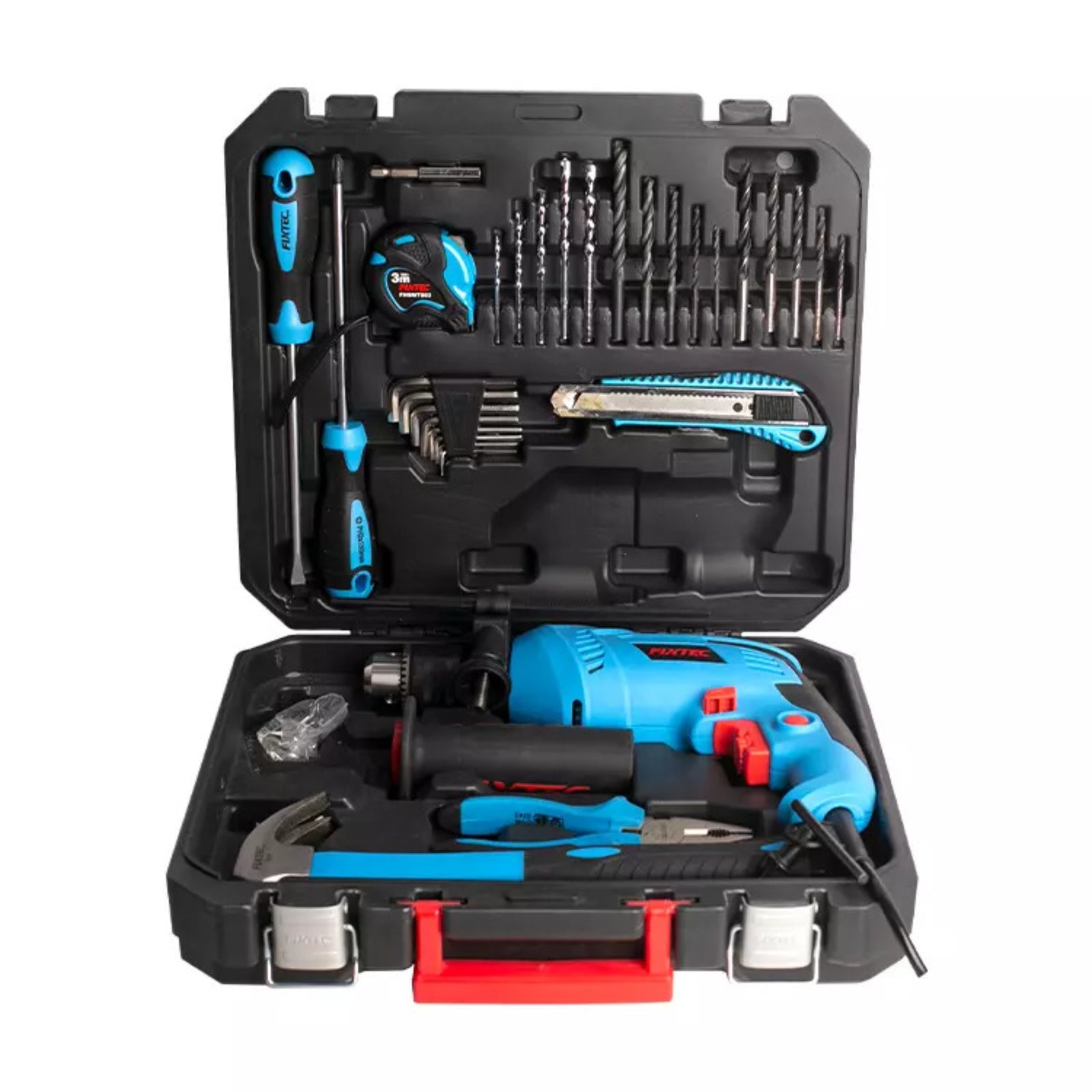 Set Taladro de Impacto 600W Fixtec FID600K50 con 50 Accesorios y Maletín