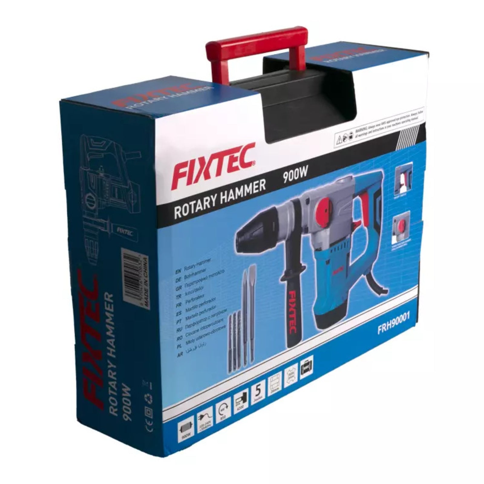 Rotomartillo Sds Plus Fixtec Frh90001 - 900w + 12 Accesorios
