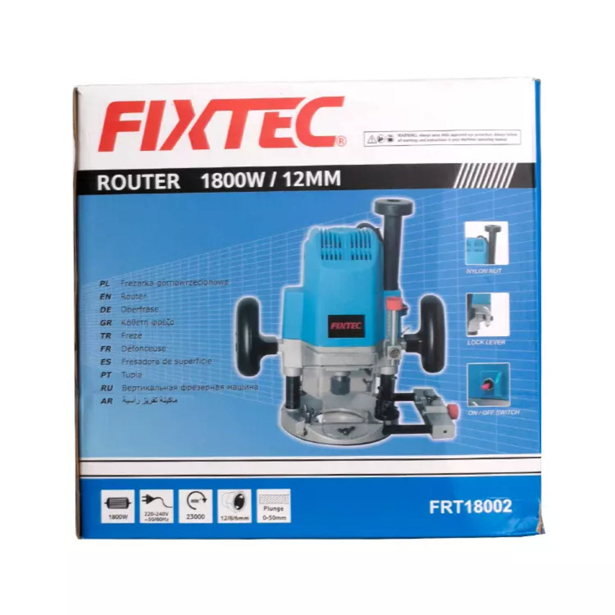 Fresadora Router 1800W Fixtec FRT18002 Tupi de Inmersión 6mm 8mm 12mm