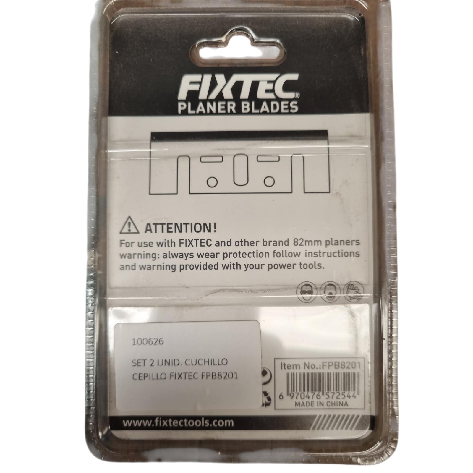 Cuchillas Cepillo Eléctrico 82mm HSS Juego de 2 Unidades Fixtec Makita Total