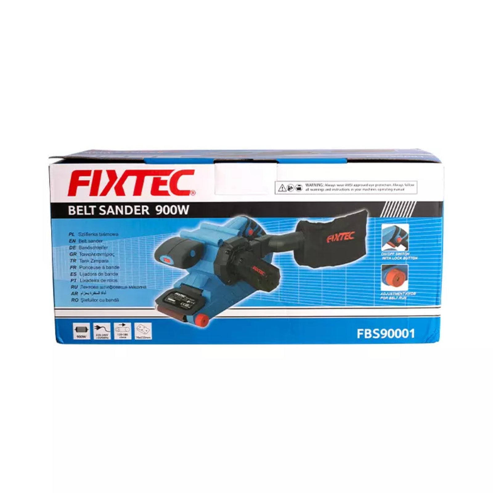 Lijadora de Banda Fixtec FBS90001 900W 76x533mm con Bolsa de Polvo