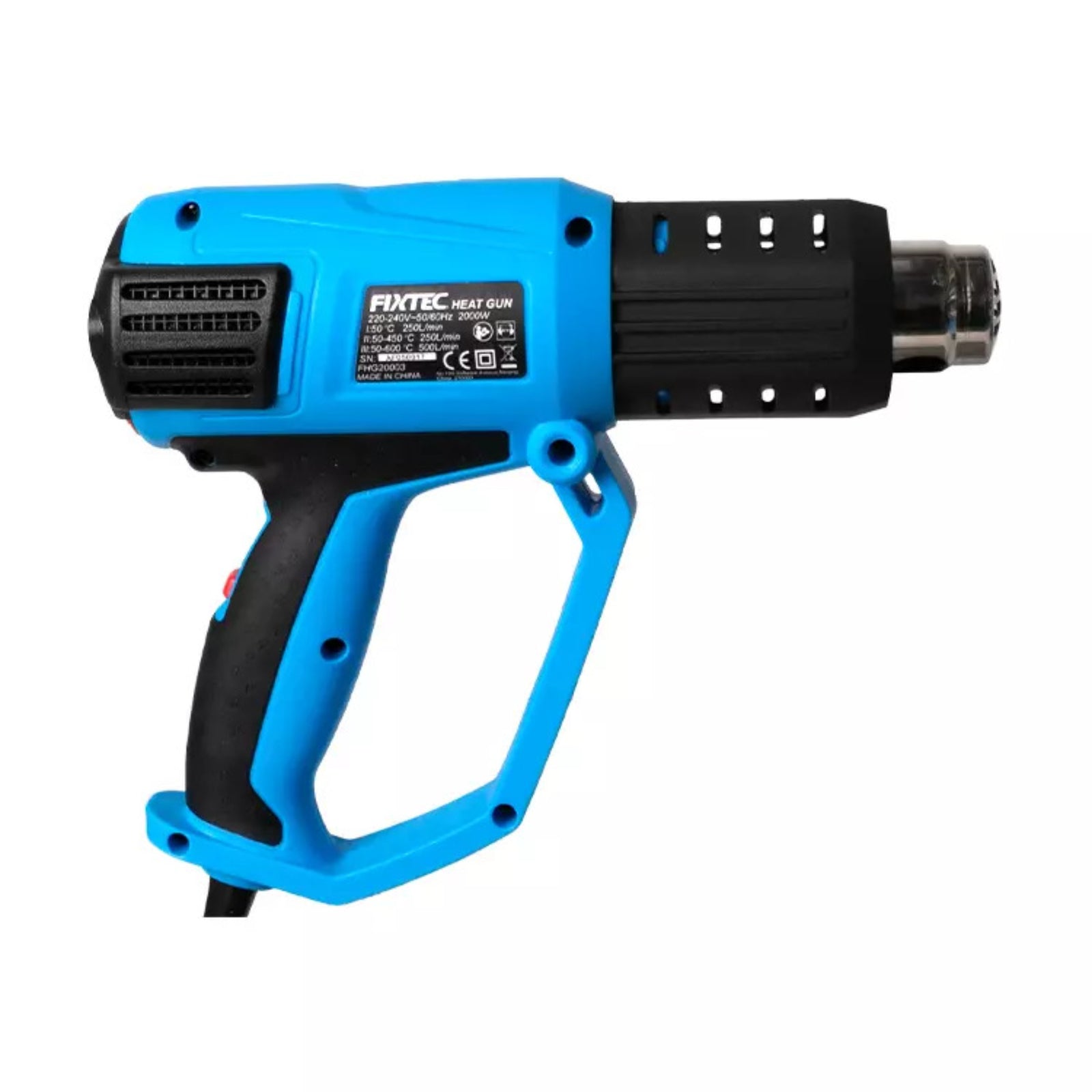 Pistola de Calor Industrial 2000W con Temperatura Ajustable y 4 Boquillas