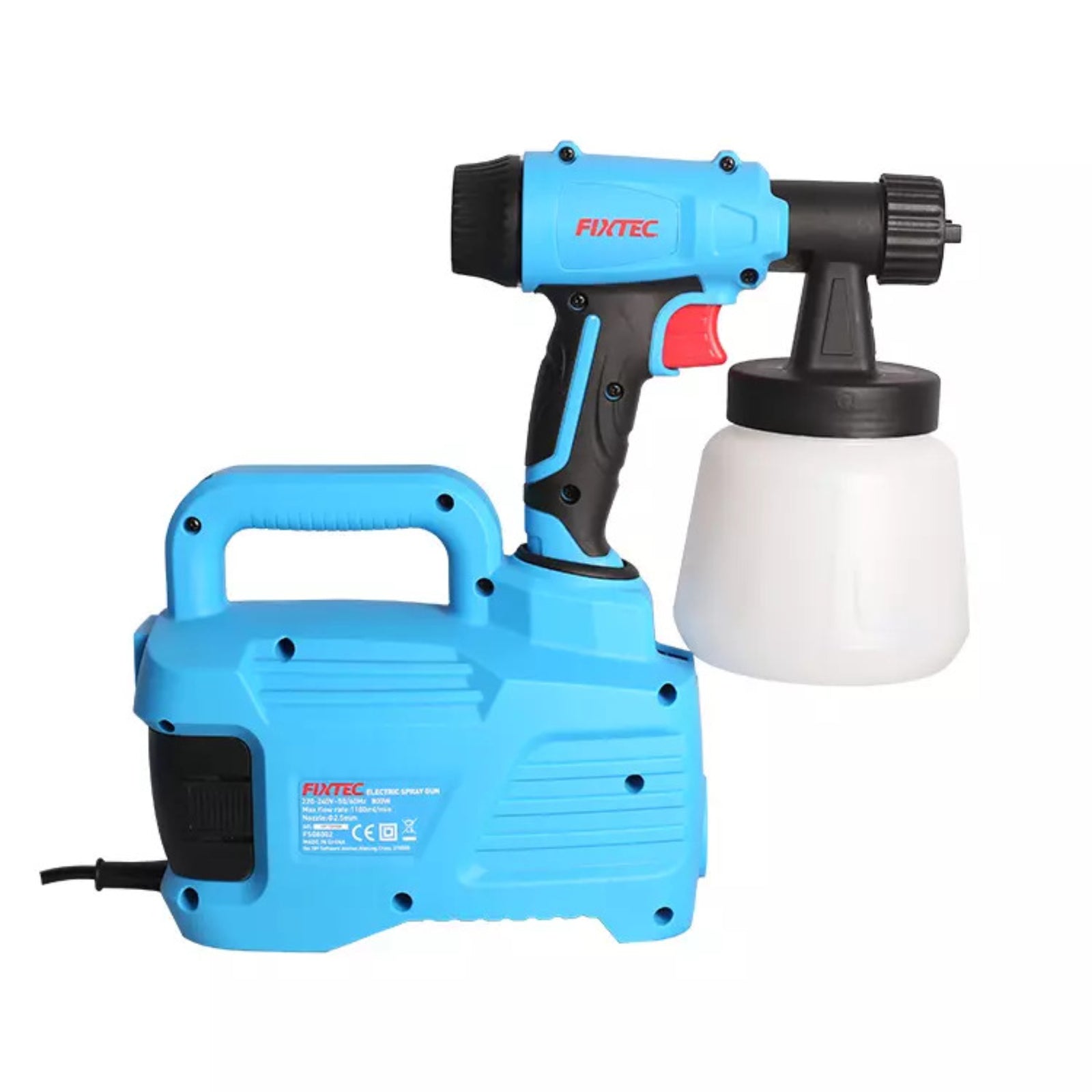 Pistola de Pintura Eléctrica Fixtec 800W FSG8002 - Pulverizador 1200ml
