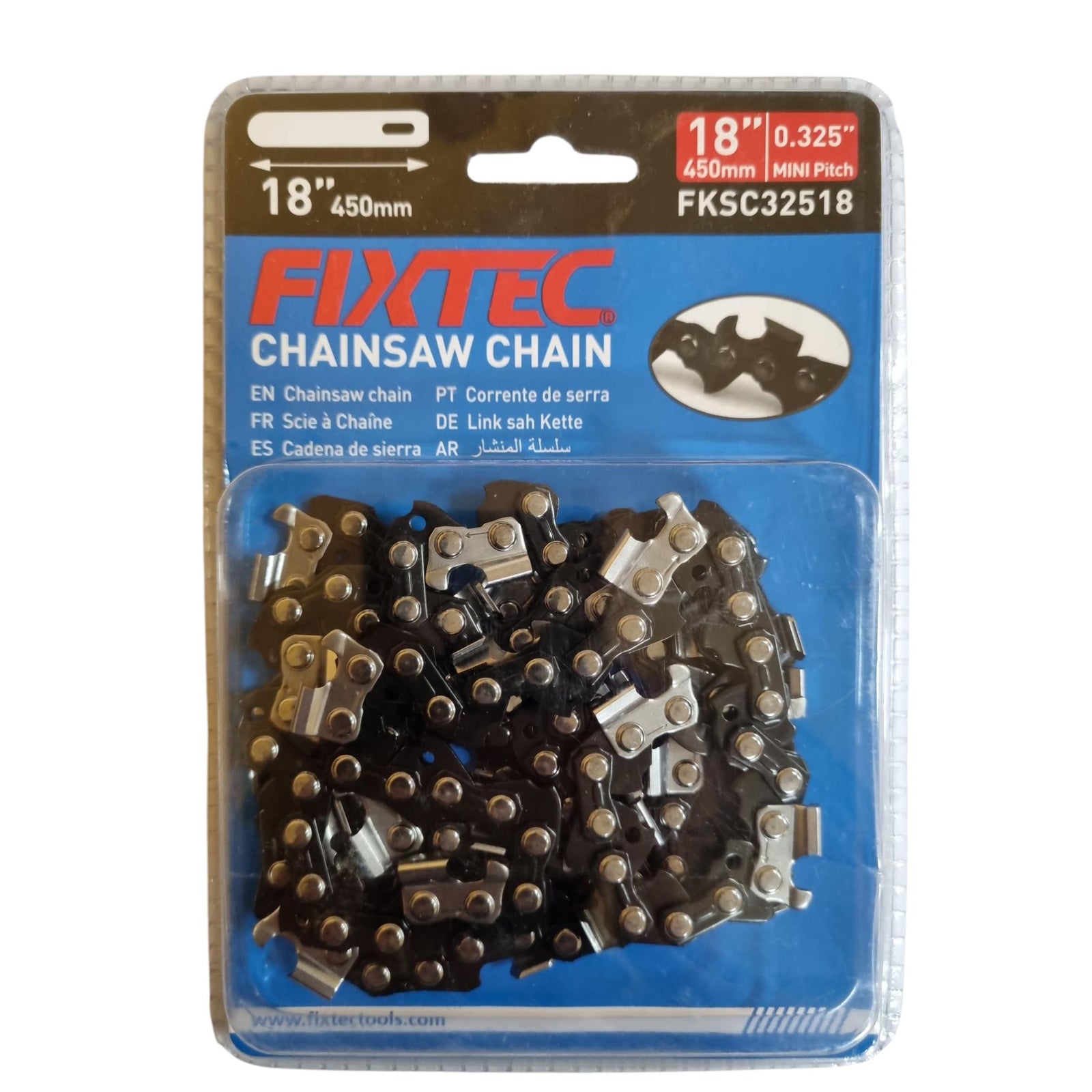 Cadena de Motosierra 18" (450mm) Fixtec FKSC32518 - 72 Eslabones