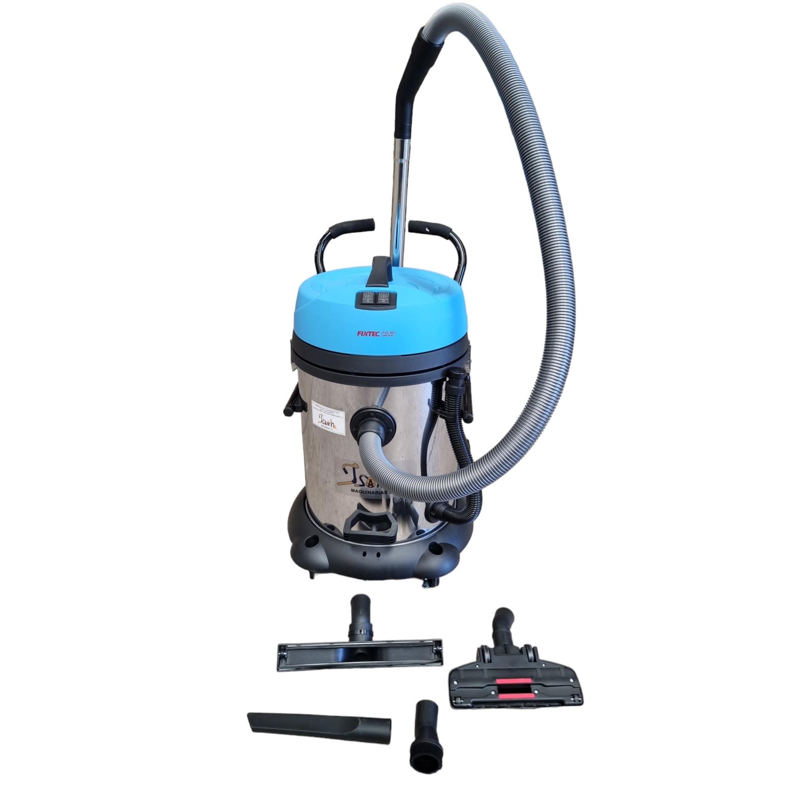 Aspiradora Industrial Agua y Polvo Fixtec 60L 2400W Filtro HEPA