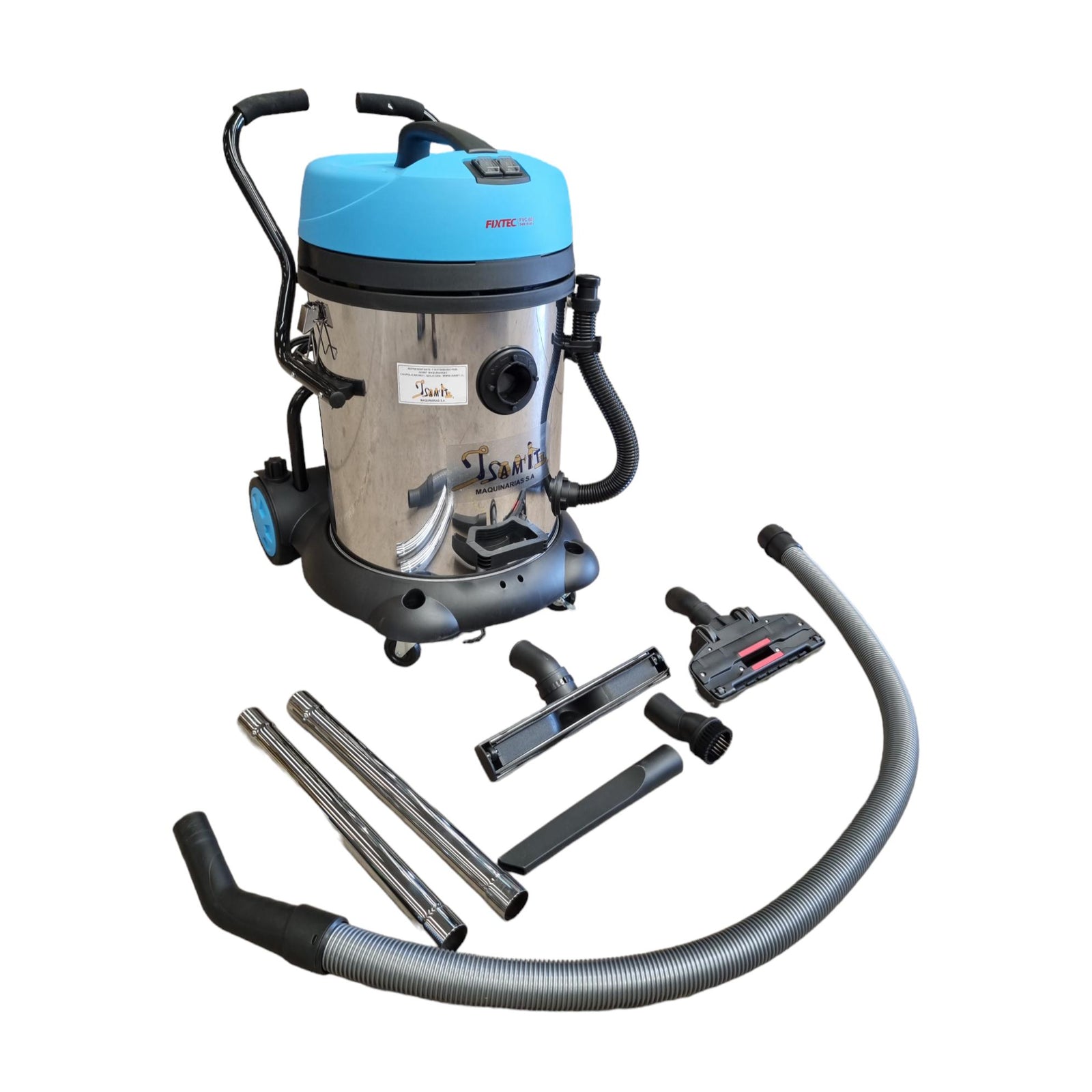 Aspiradora Industrial Agua y Polvo Fixtec 60L 2400W Filtro HEPA