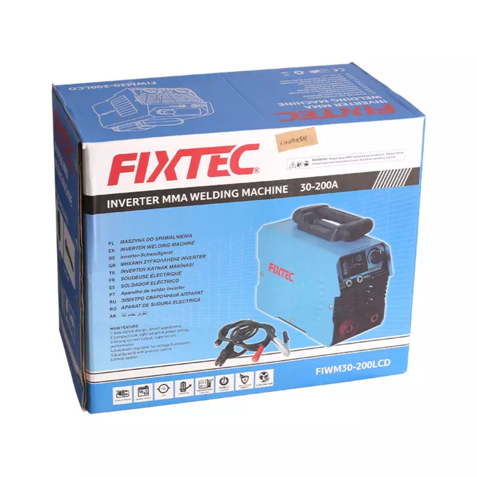 Soldadora Inverter Mma Lcd Fixtec Fiwm30-200lcd 200 Amperes