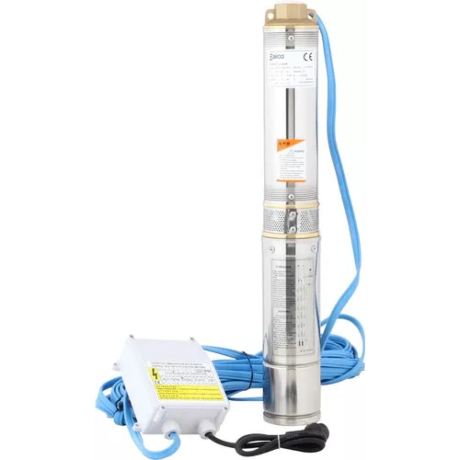 Bomba de Pozo Profundo Fixtec 3" 0.5HP – Sumergible 370W con 30m de Cable y Caja de Control