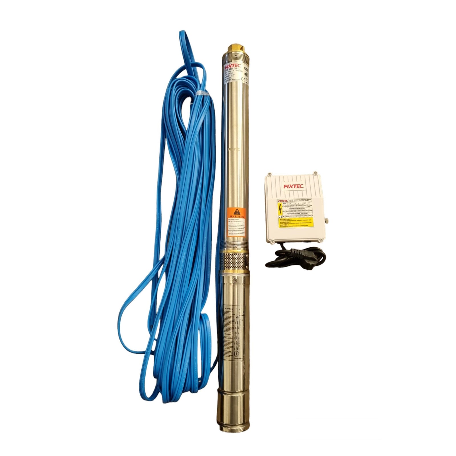 Bomba Pozo Profundo 3 Fixtec 1.5hp 1100w + Caja + 30m Cable