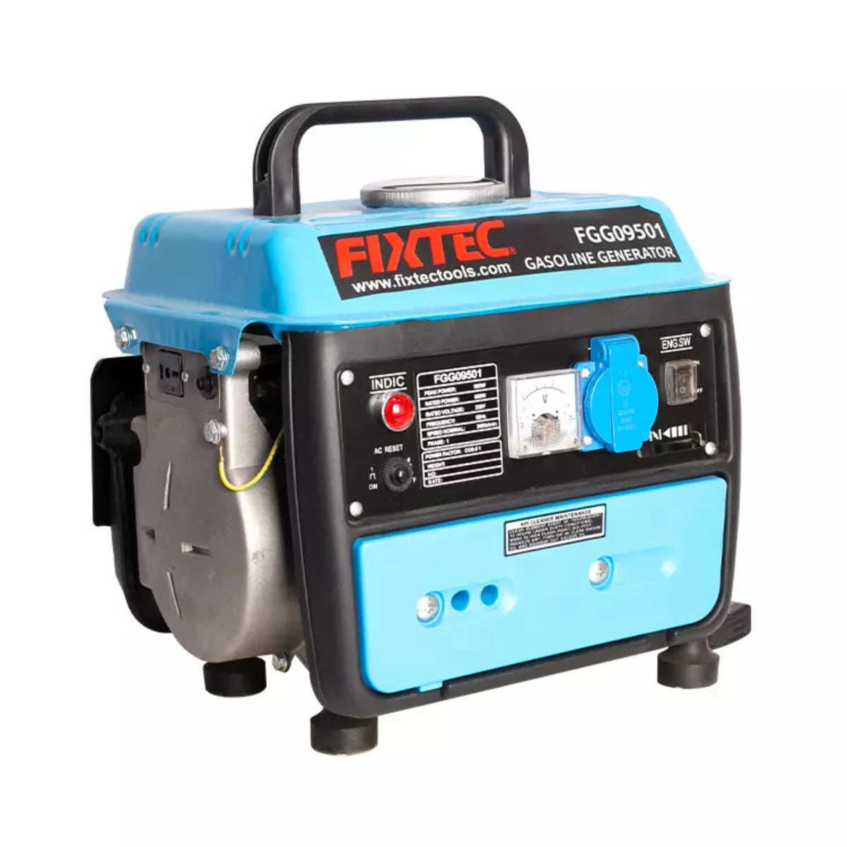 Generador Bencinero Portátil 800W Fixtec FGG09501 Motor 2 Tiempos 12V