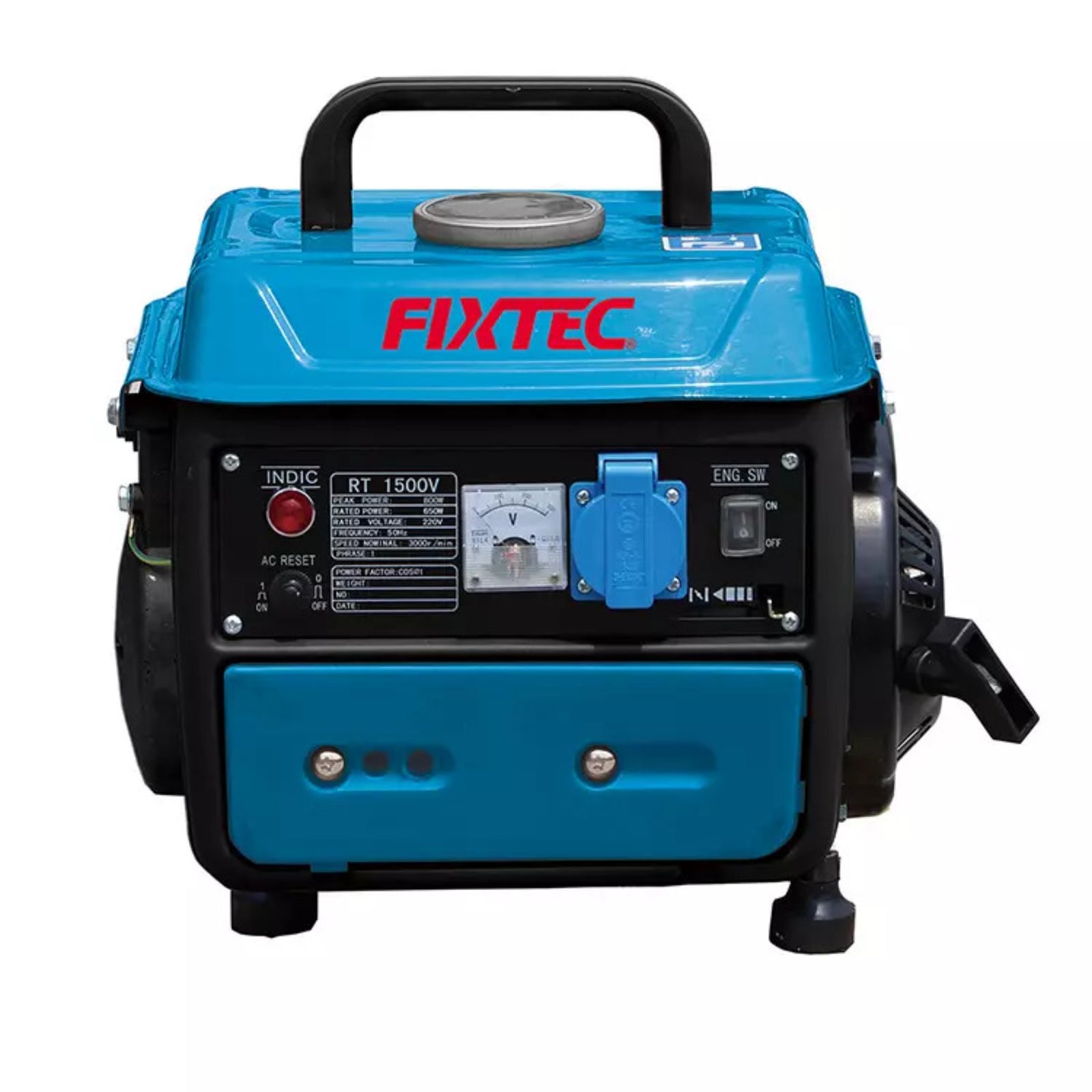 Generador Bencinero Portátil 800W Fixtec FGG09501 Motor 2 Tiempos 12V