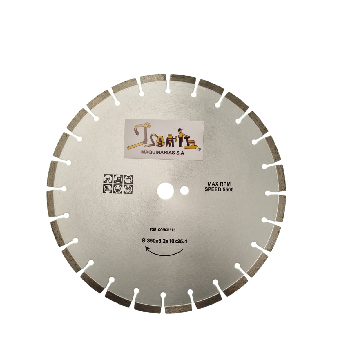 Disco Diamantado 14" (350mm) para Cortadora de Pavimento y Hormigón