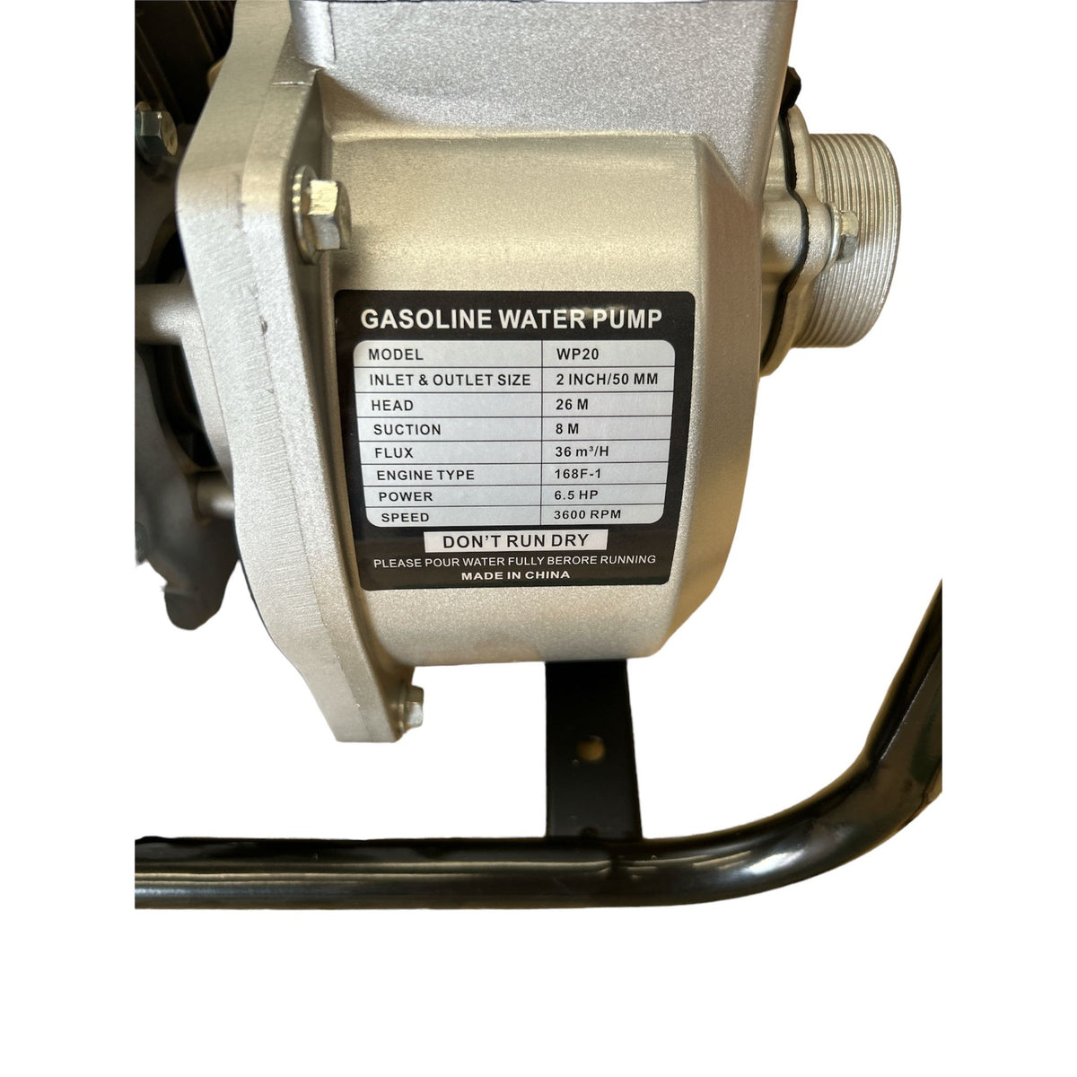 Motobomba de Agua 2" Bencinera 6.5HP Camell RB – Motor Tipo Honda GX160 de Alto Flujo