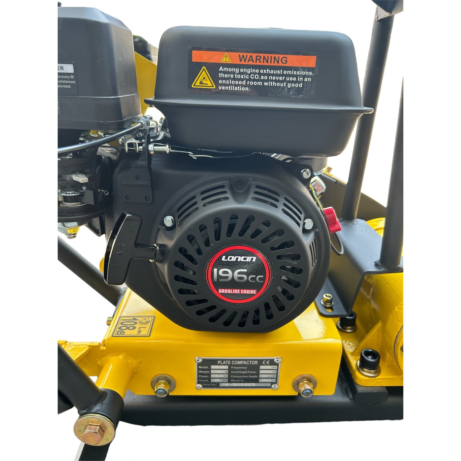 Placa Compactadora 6.5hp 1500kg Con Ruedas - Base 59x42cm