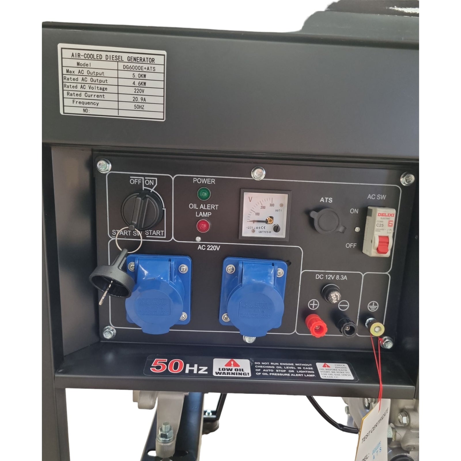 Generador Diesel 6.5kva Con Tablero Ats Y Partida Electrica