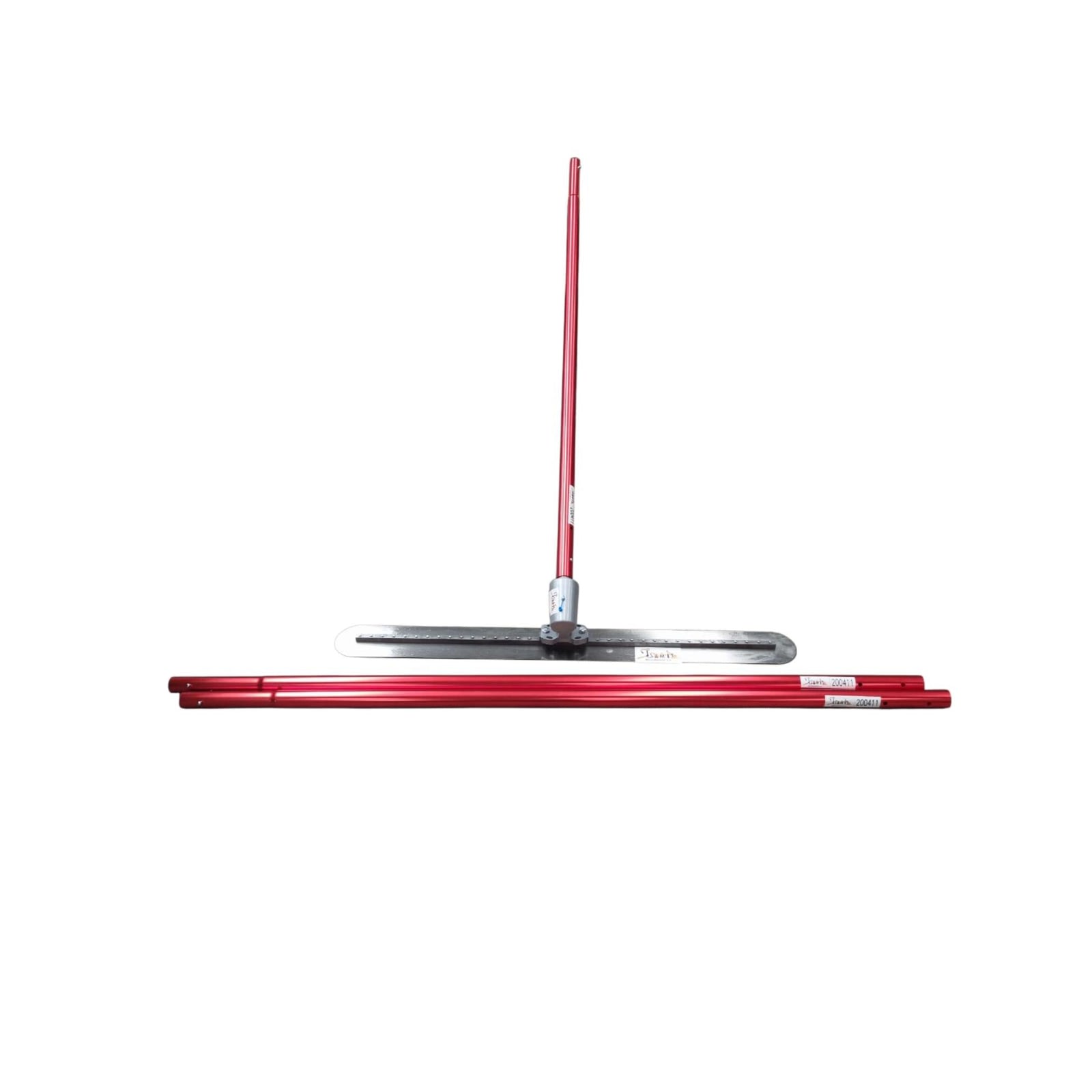 Platacho Llana Fresno Acero Inoxidable Magnesio 1.2mts con 3 Mangos de 1.8mts c/u