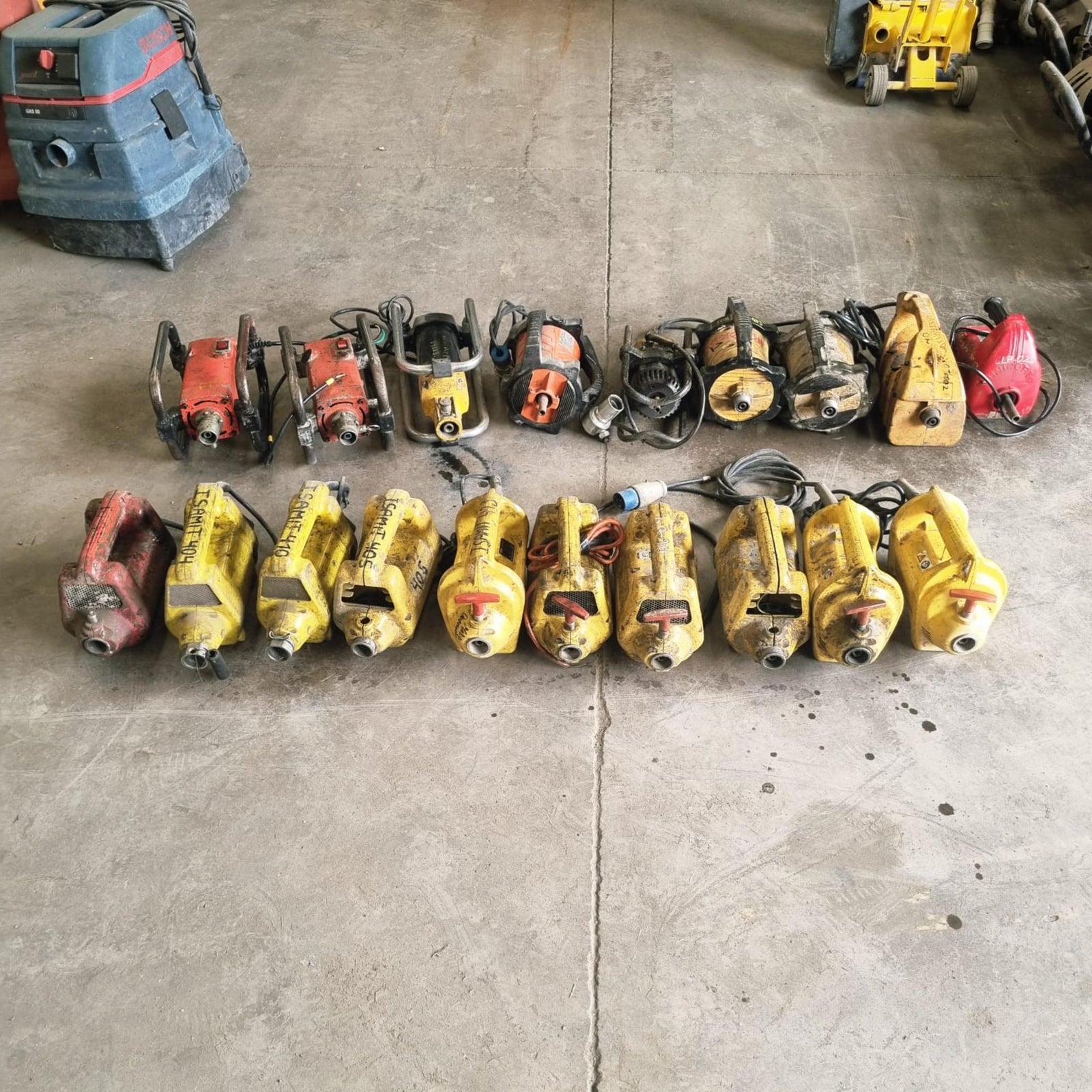Lote 20 Vibradores Hormigon Wacker M3000 M2500 Enar y Wyco