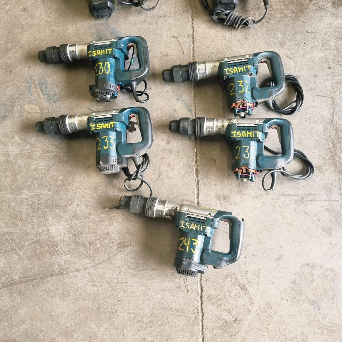 Lote 10 Cincelador y Rotomartillo SDS Plus tipo Bosch, Baker y Einhell
