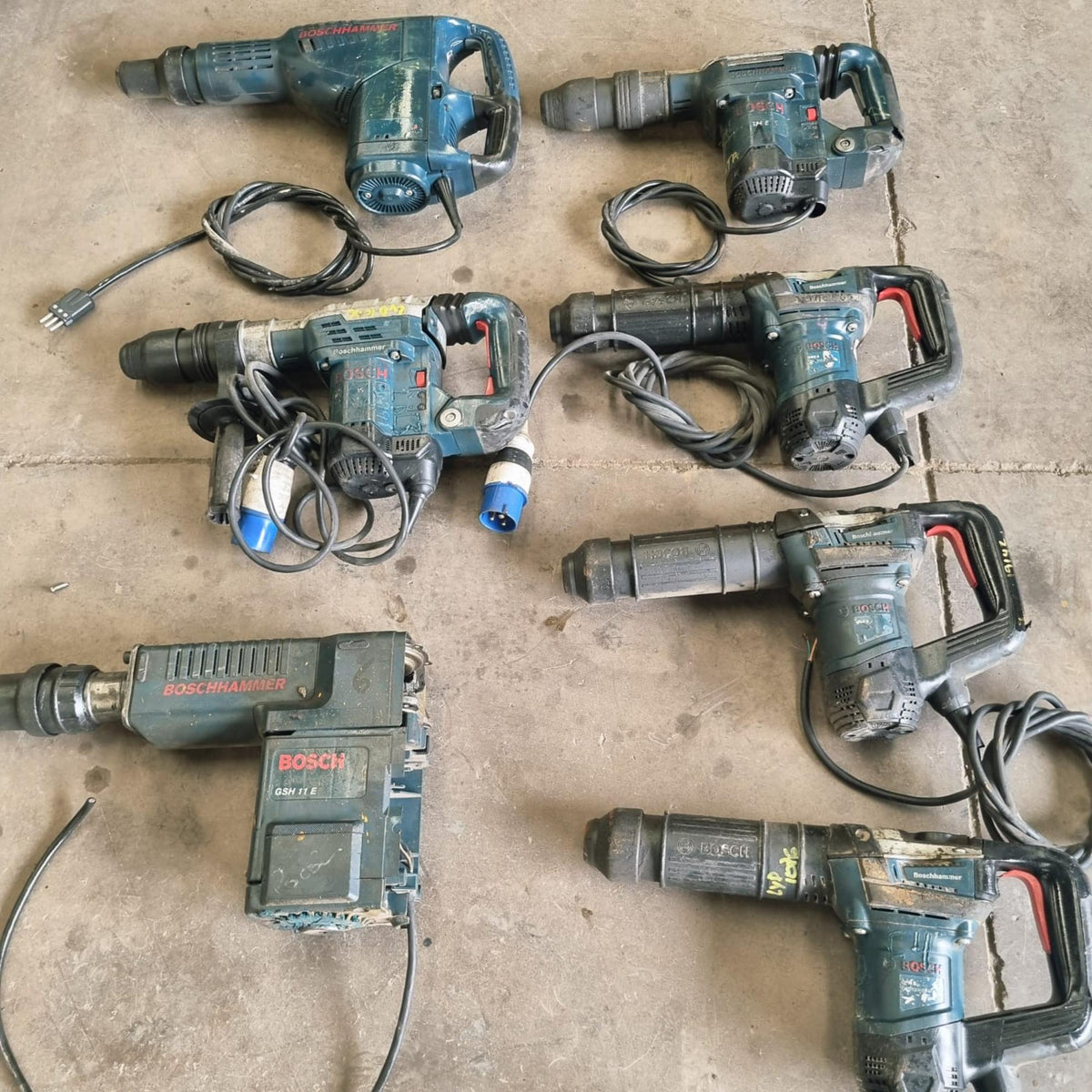 Lote 7 Martillo Demoledor Cincelador Bosch Gsh5 - Gsh11