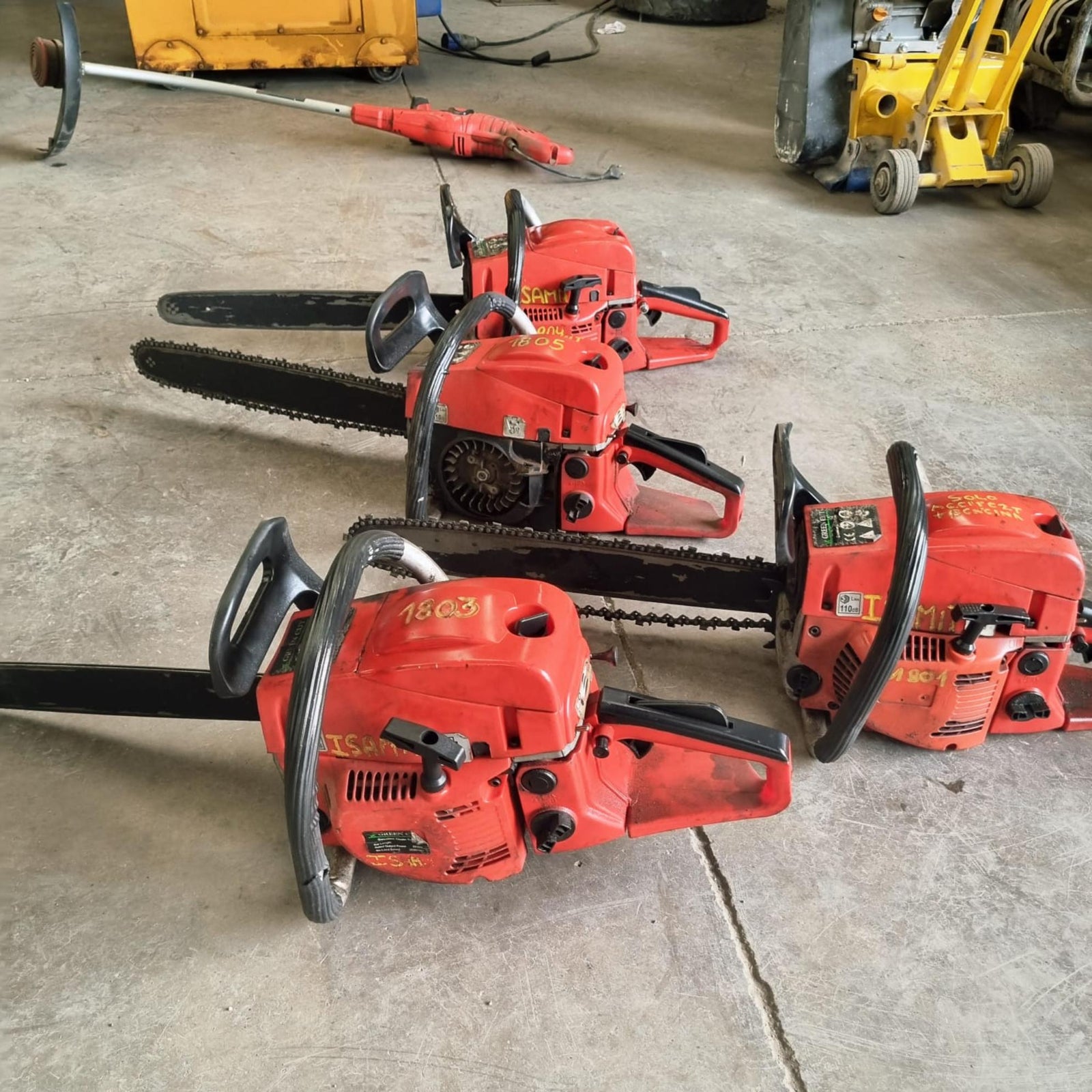 Lote 4 motosierras GreenCut 18 pulgadas